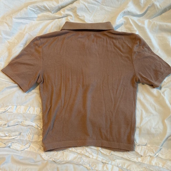 Small Tan Short-Sleeve Polo Shirt - Picture 2 of 2